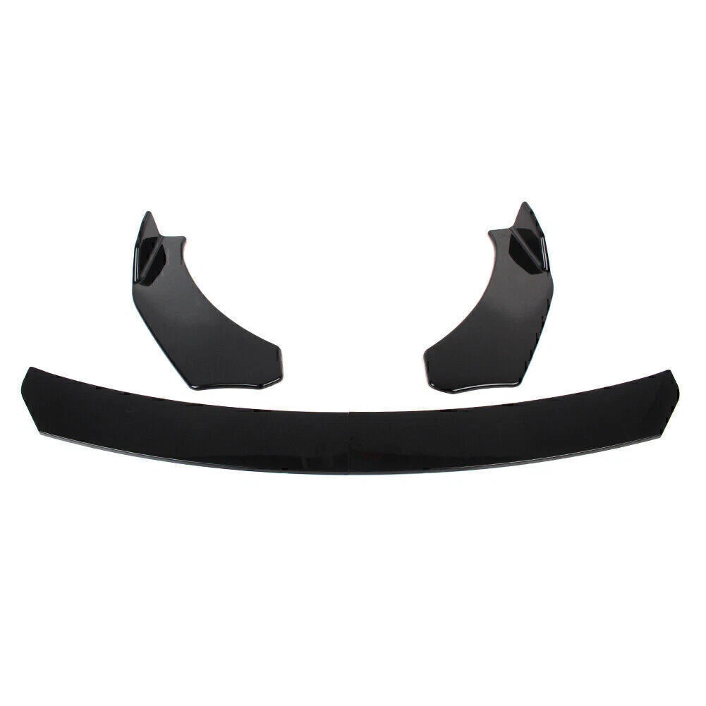 Glossy Black Front Bumper Lip Chin Spoiler Splitter for Universal Car