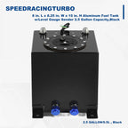 2.5 Gallon Aluminum Fuel Cell Tank with Level Sender for Race Applications