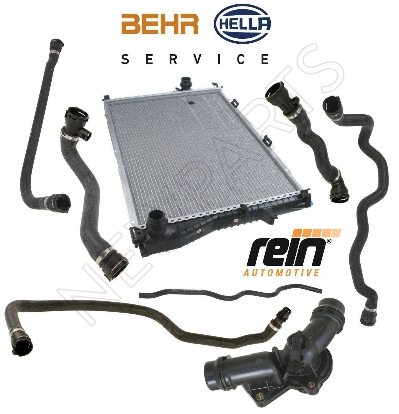 Radiator & Hoses Thermostat Cooling System Repair Kit for BMW E39 525i 528i 530i (1997–2003)
