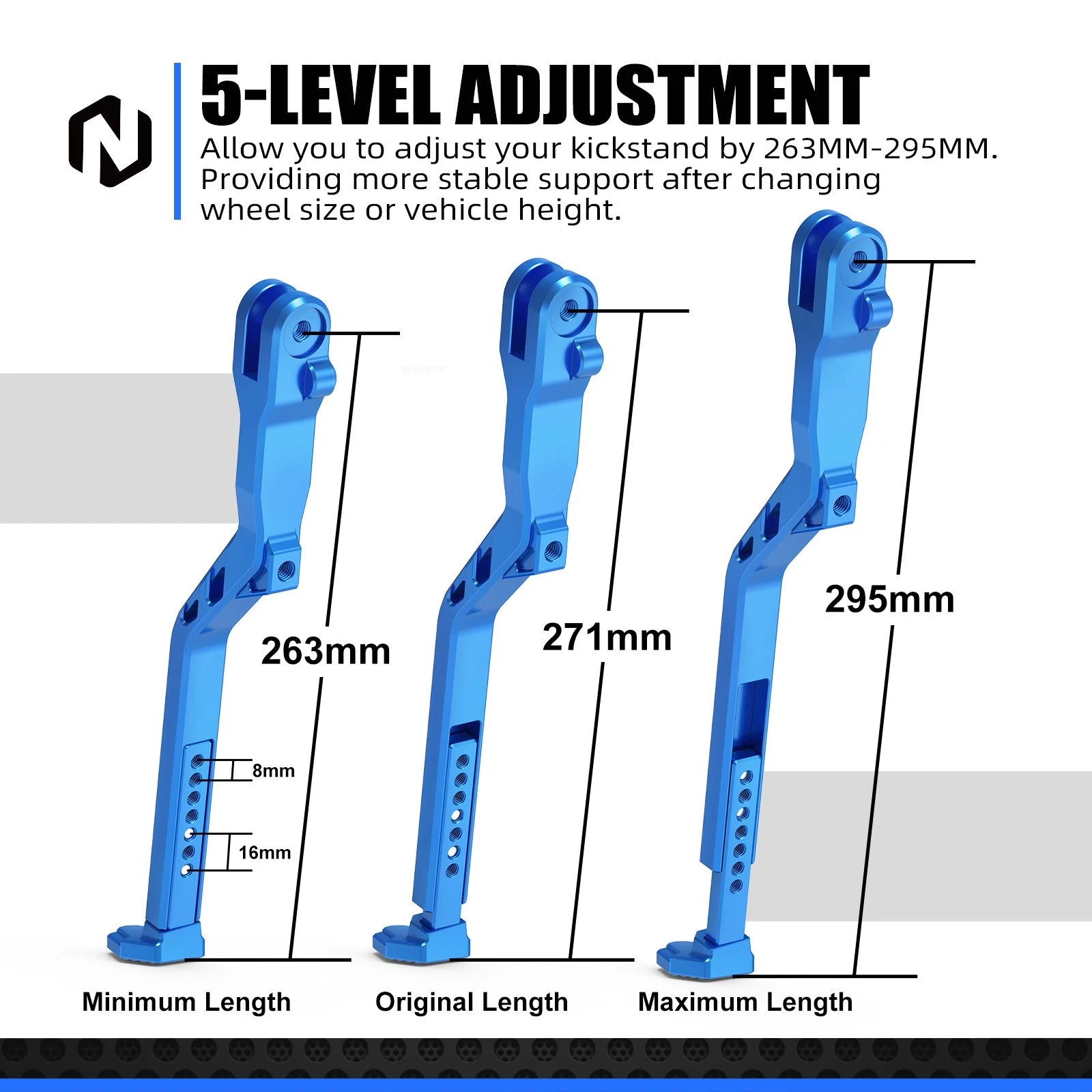 Adjustable Side Kick Stand for Surron Light Bee S X L1E Segway X160 X260