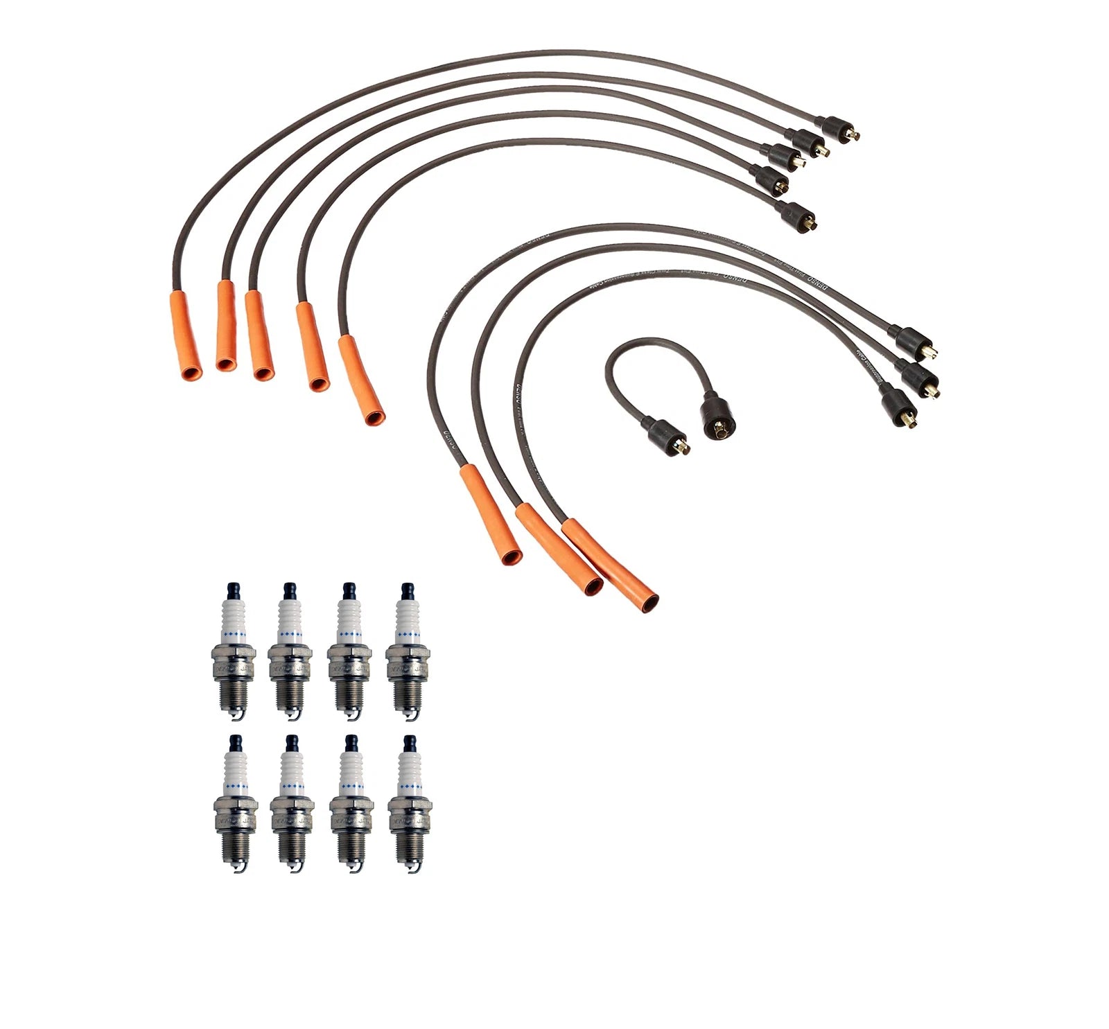 Denso Wire Set & Double Platinum Spark Plug Kit for Dodge Plymouth V8 (0.04)