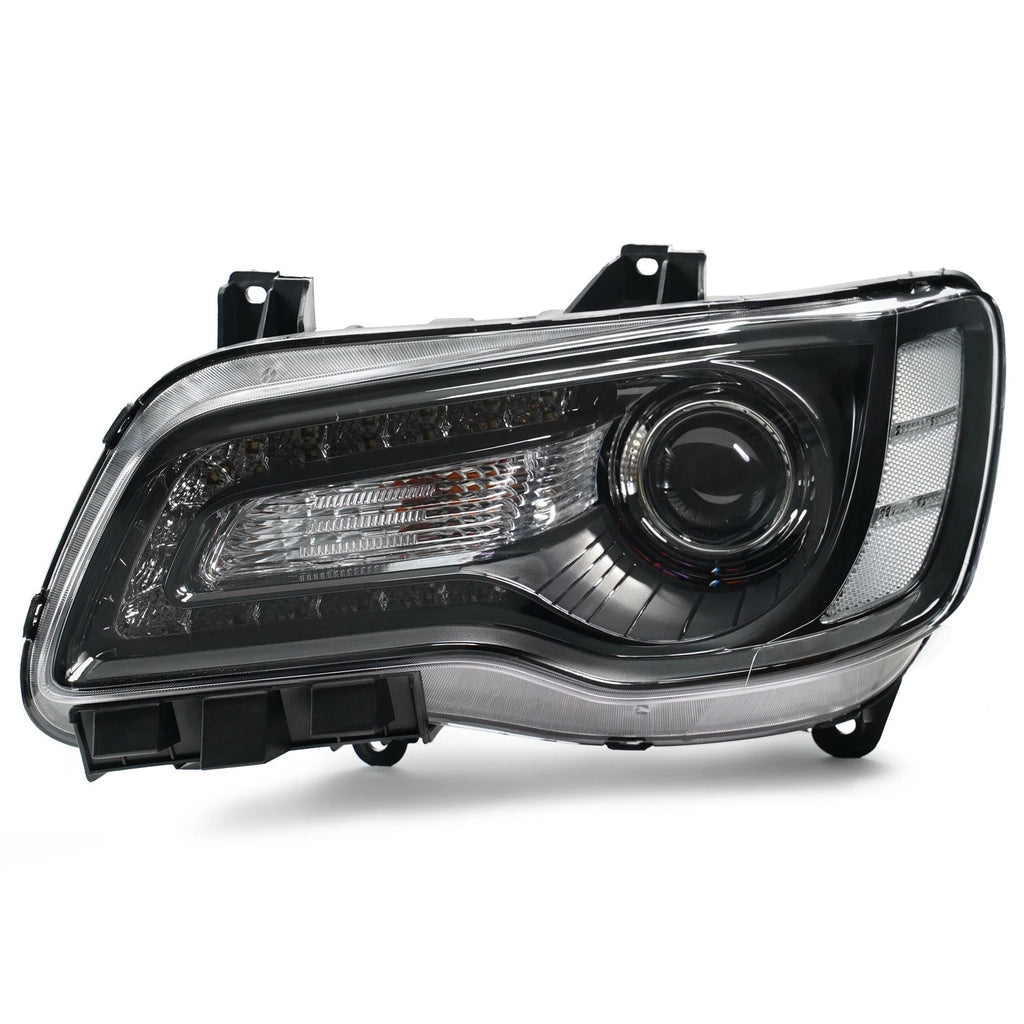 HID Headlight Pair for Chrysler 300 (2015–2018) AFS Black Bezel
