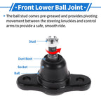 2X Front Lower Ball Joints for Hyundai Elantra (2005–2011) No. 517602H000/KIBJ7094