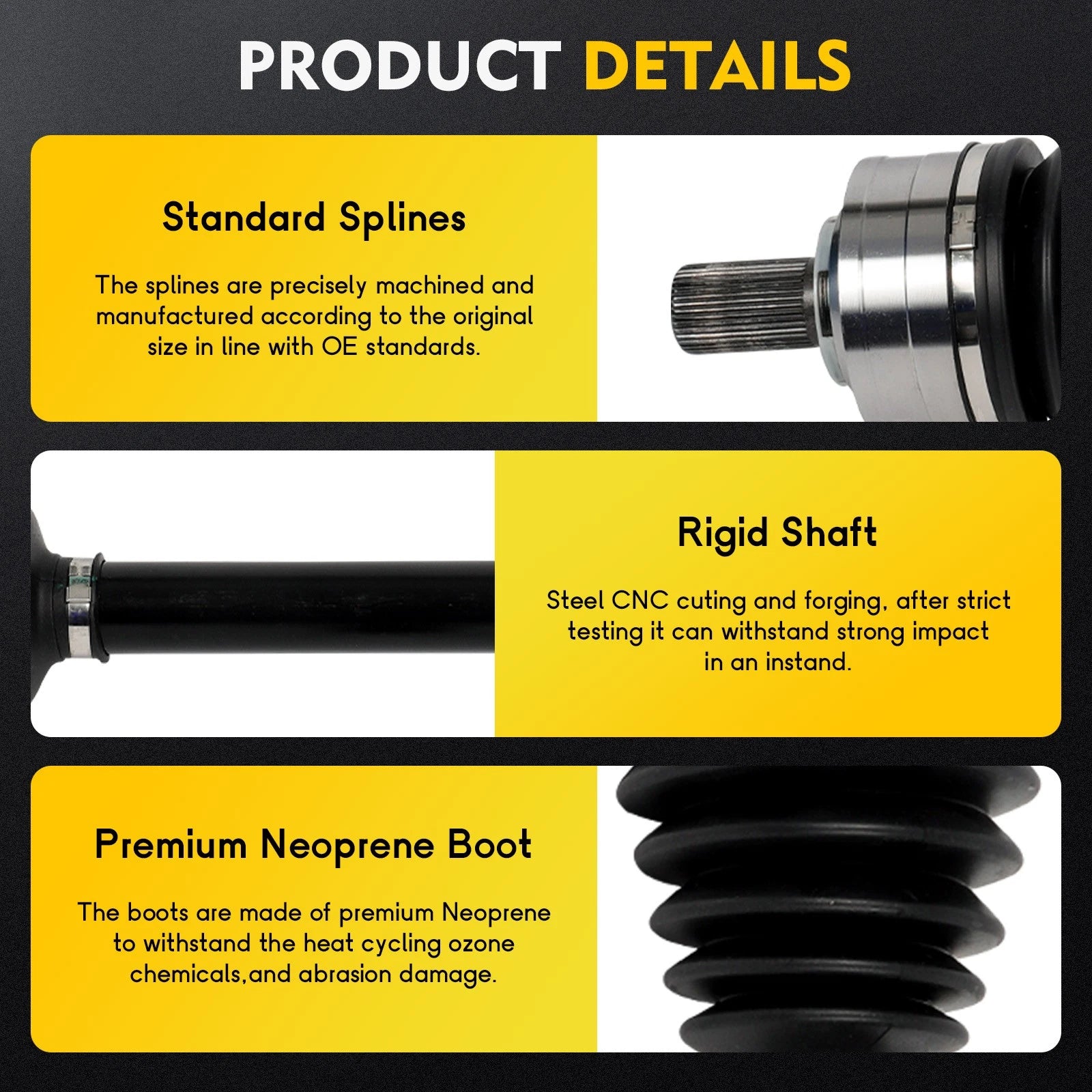 CV Axle Assembly Front Left for Volvo XC60 XC90 V60 Cross Country