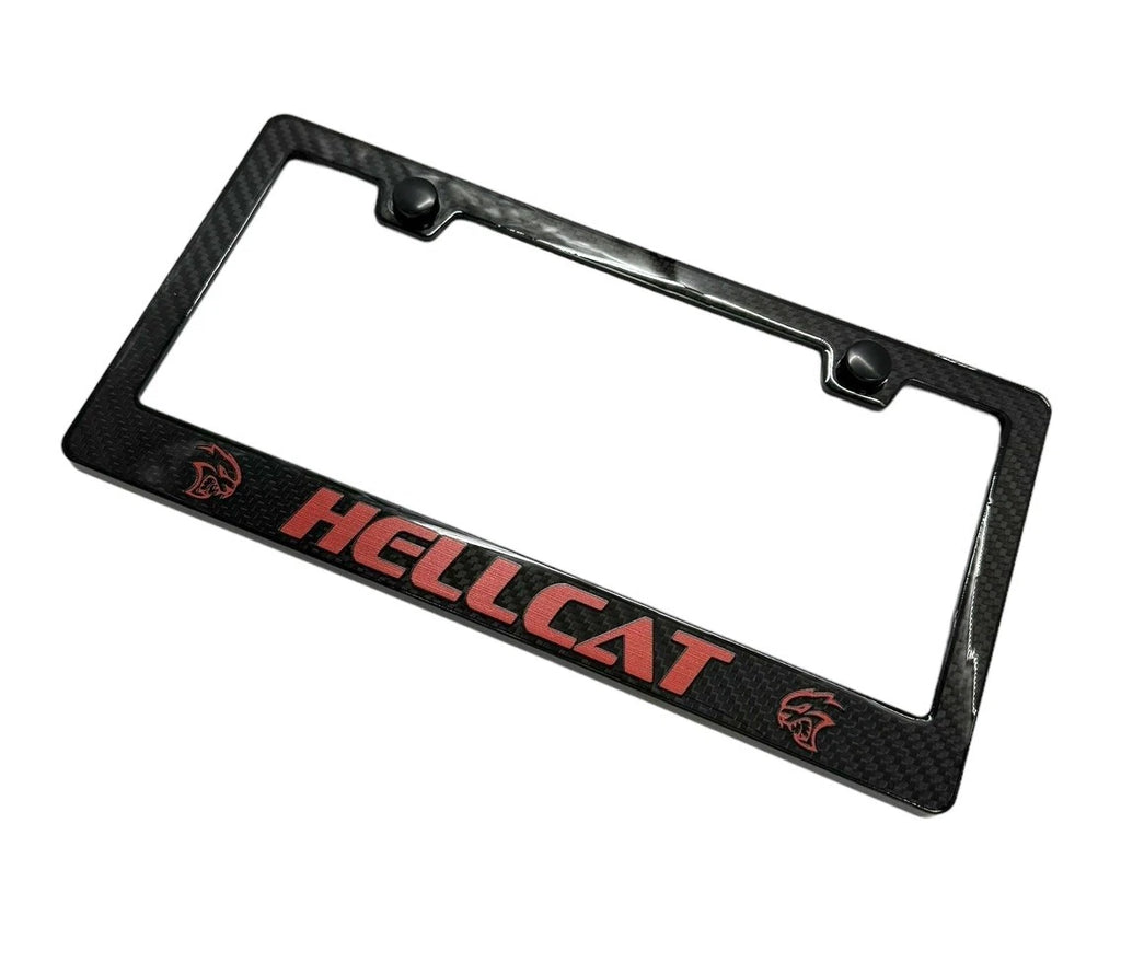 Real Carbon Fiber License Plate Frame for Dodge Charger SRT Hellcat (2015–2023)