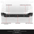 Front Painted Black Stamped Steel Lower Radiator Support for Nissan Titan (2017–2024)