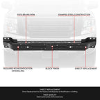 Front Painted Black Stamped Steel Lower Radiator Support for Nissan Titan (2017–2024)