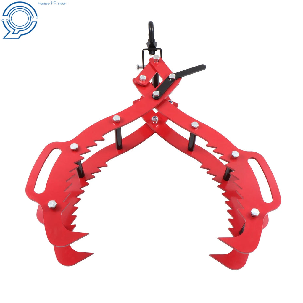 32" Heavy Duty Log Lifting Tongs for Tractor (Adjustable 4 Claw)