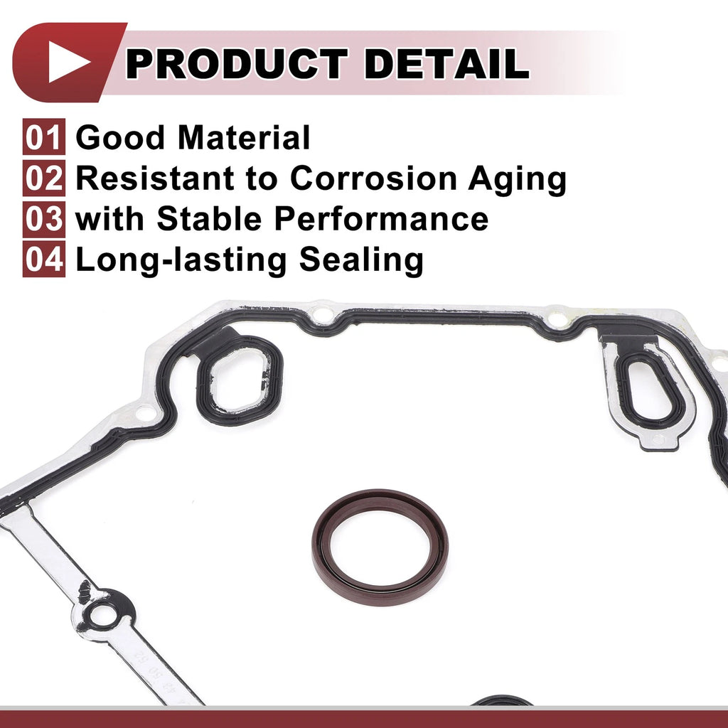 Engine Timing Cover Gasket Set for Chevrolet 2.0L 2.2L 2.4L 