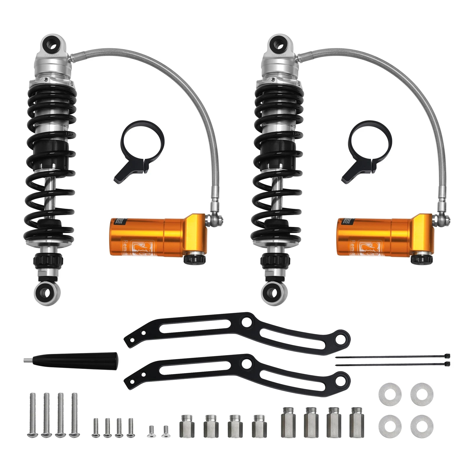 Remote Reservoir Rear Suspension Shocks for Harley Road Electra Glide (2014–2024)