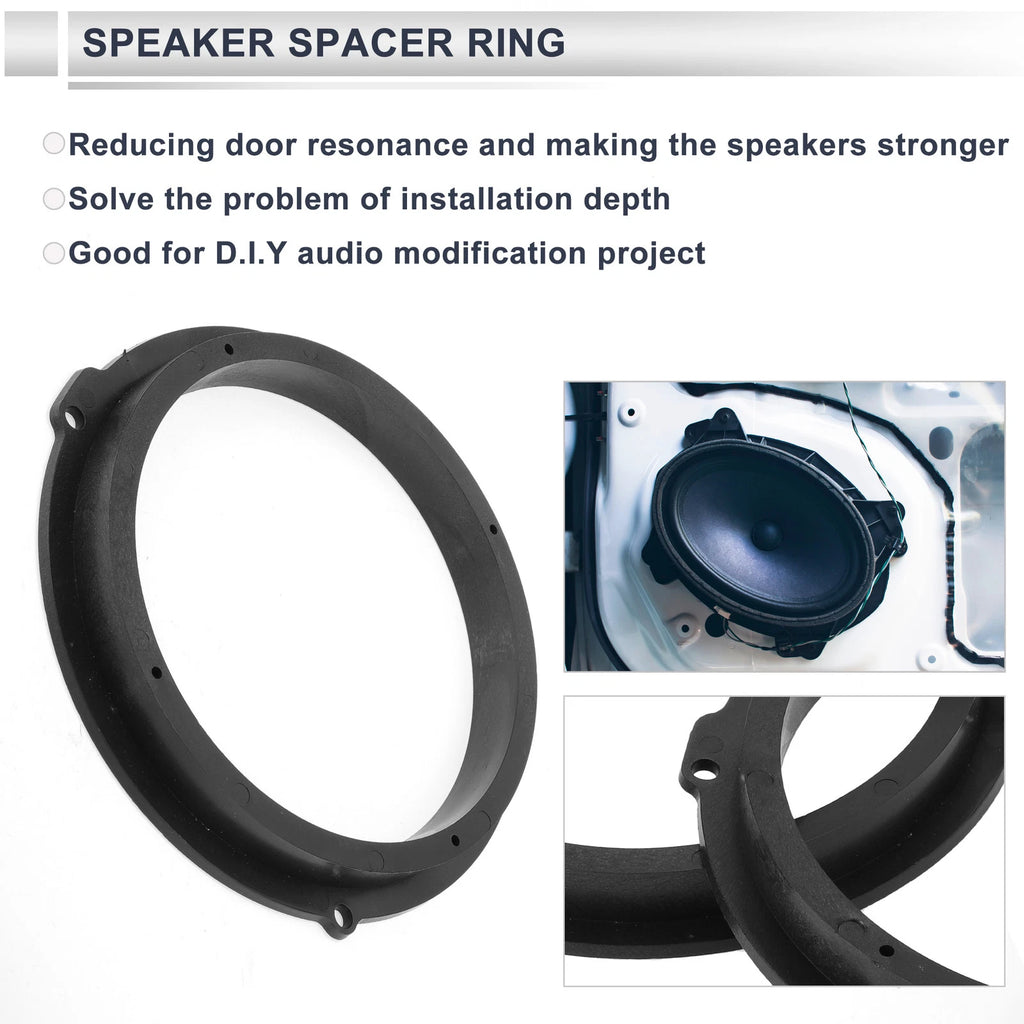 Set of 2 Speaker Spacer Rings for Ford Focus (6.5")