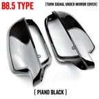 Black RearviewSide Mirror Cap Covers for Audi A4/S4 (2010-2016)