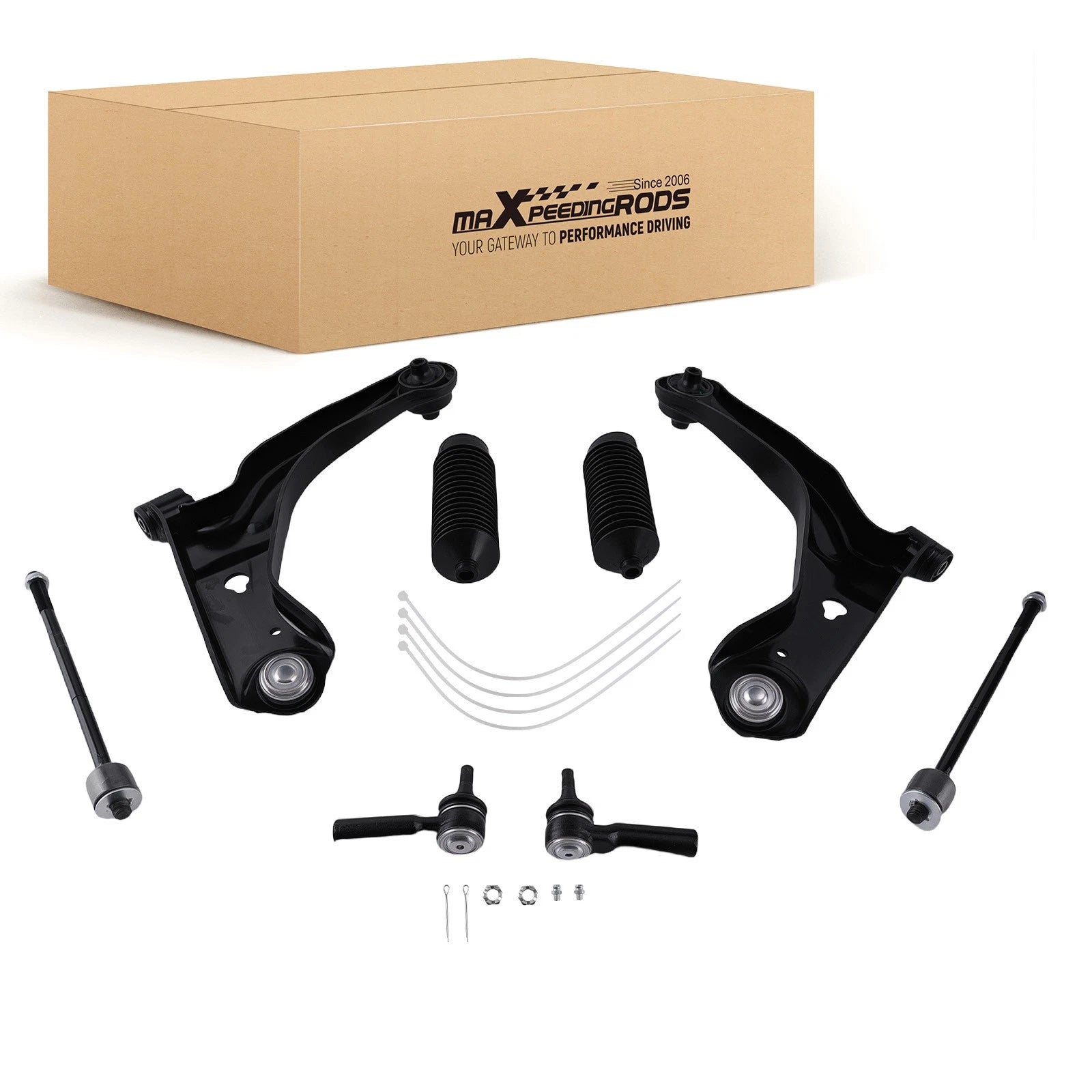 8pcs Front Lower Control Arms Tie Rods for Ford Escape Mariner (2009–2012)