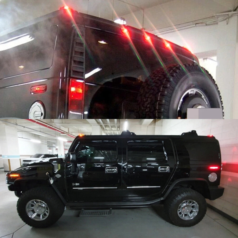10pc LED Cab Roof Running Light Set for Hummer H2 (2003–2009)