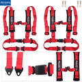 2X Red Racing 4 Point Auto Car Belt Buckle Harness