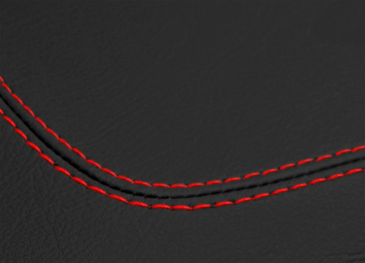 Leather Console Lid Armrest Cover for Ford F150 Lariat (1997–2003) Red Stitch