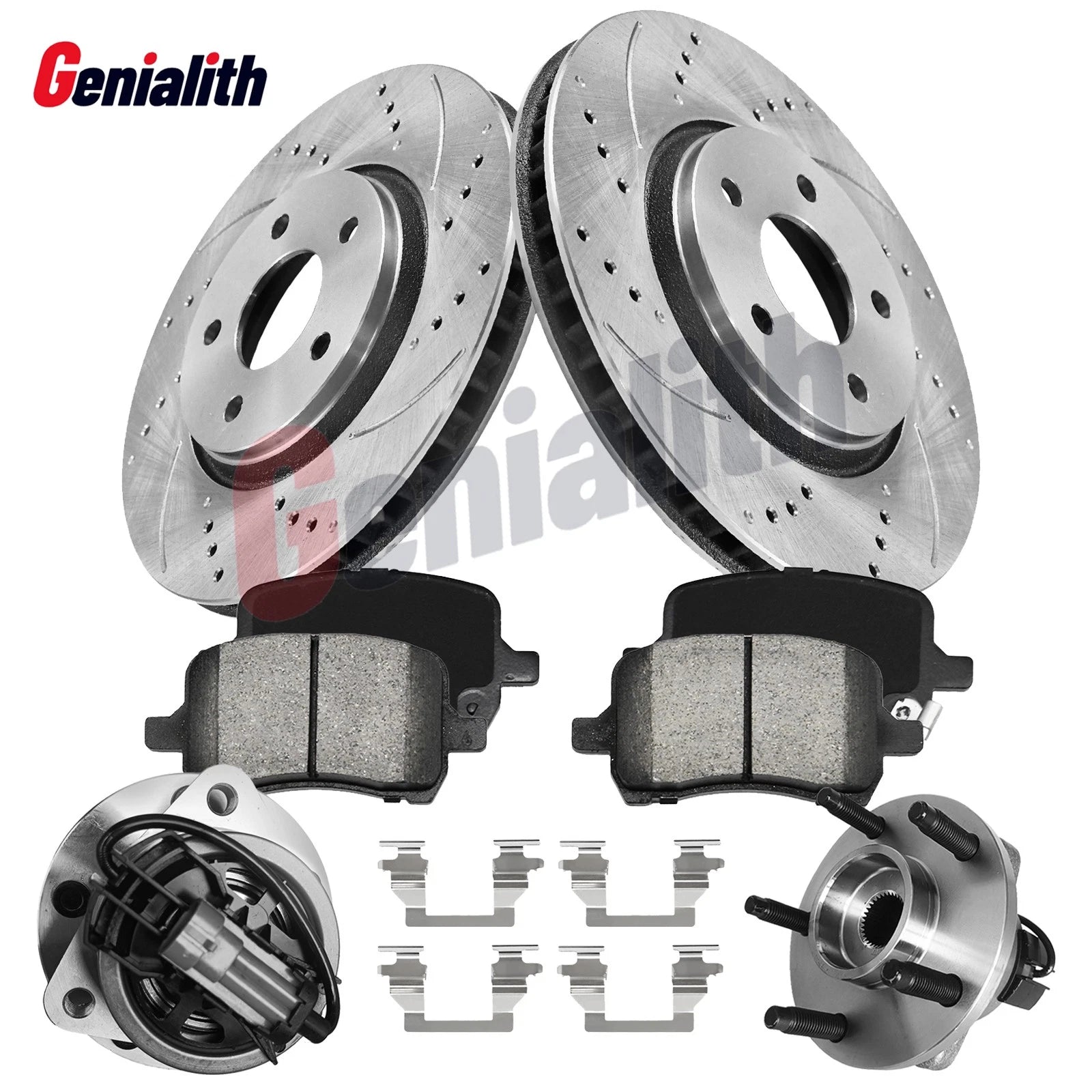 Front Wheel Bearings Brake Rotors Brake Pads for Chevy Cobalt Pontiac G5 (2005–2010)