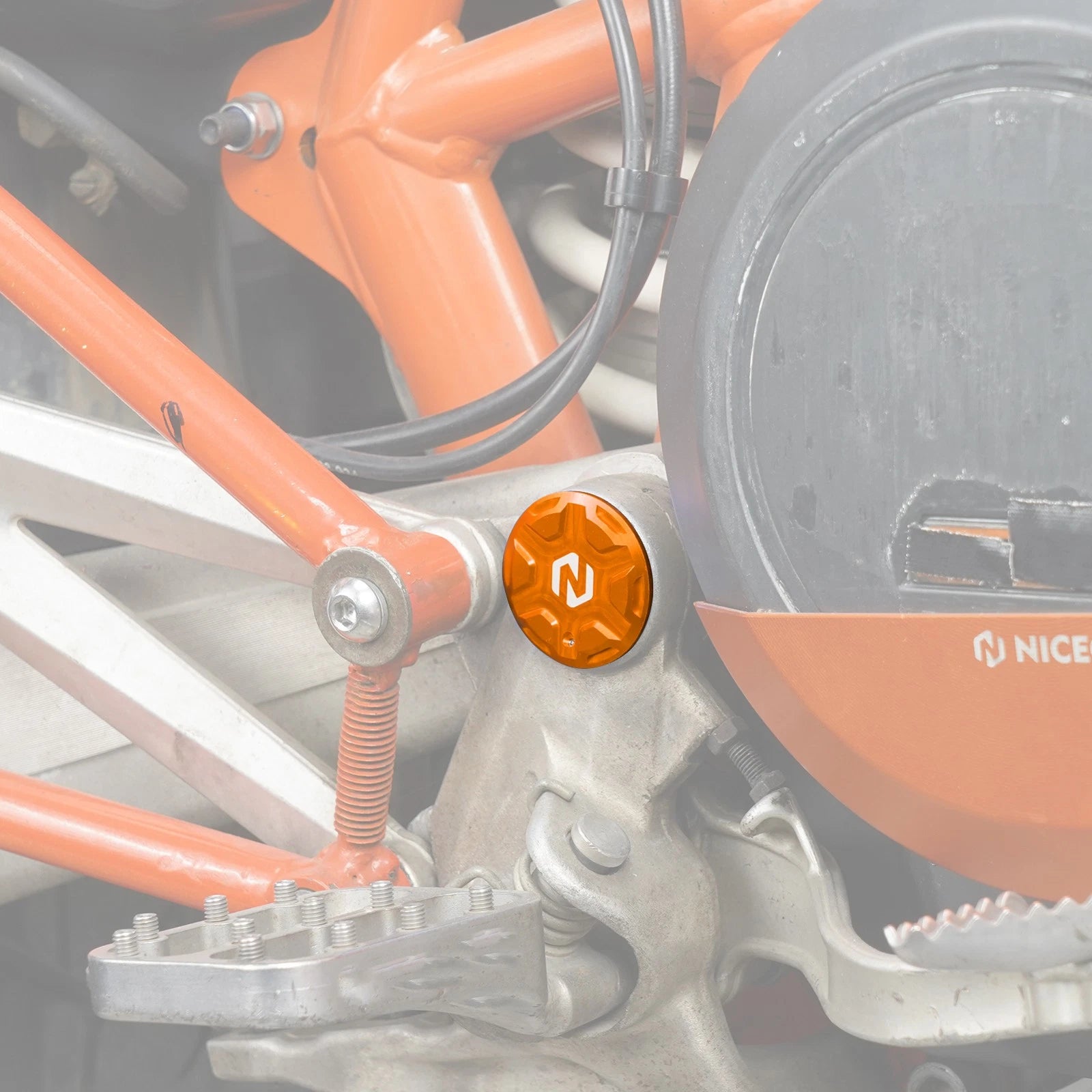 NICECNC Swing Arm Frame Hole Plug Cover Cap for KTM 690 Enduro/SMC R (2008–2025)