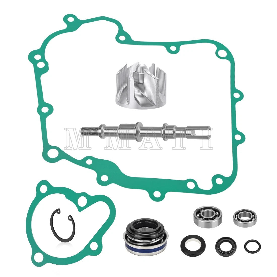 Water Pump Impeller Shaft & Gasket Seal Kit for Kawasaki Brute Force 300 (2003–2023)