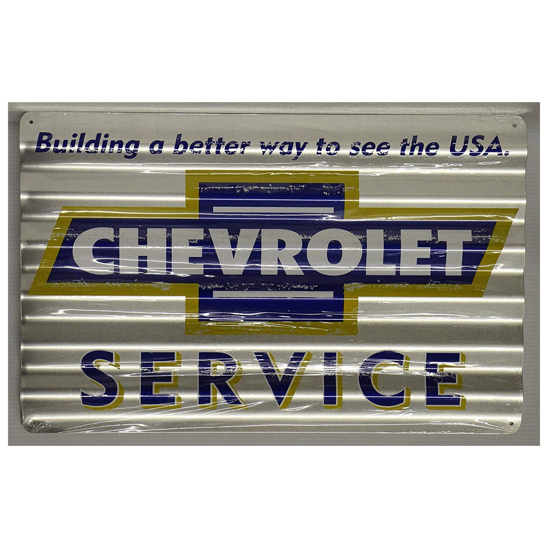 Corrugated Metal Sign for Chevrolet (12 x 18")
