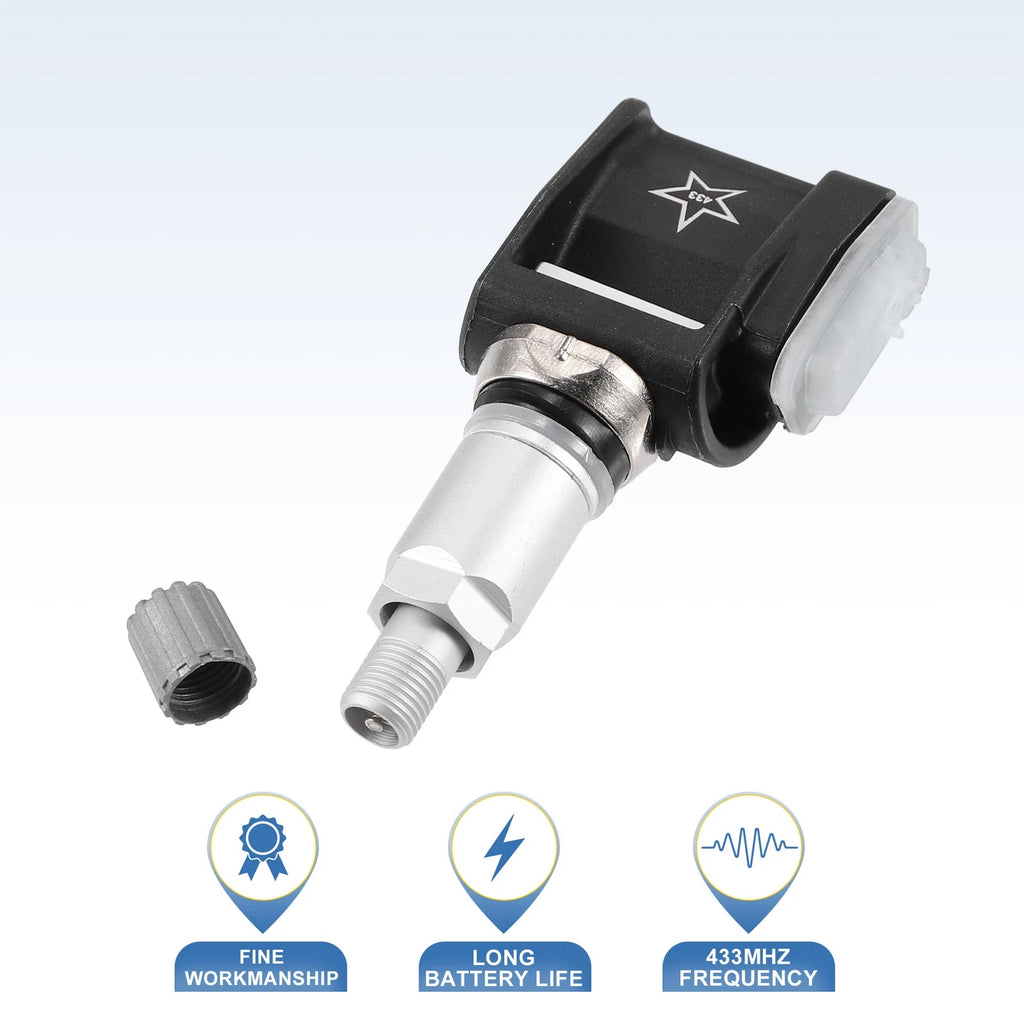 Set of 4 Tire Pressure Monitoring System Sensors for Mercedes-Benz (A0009052102)
