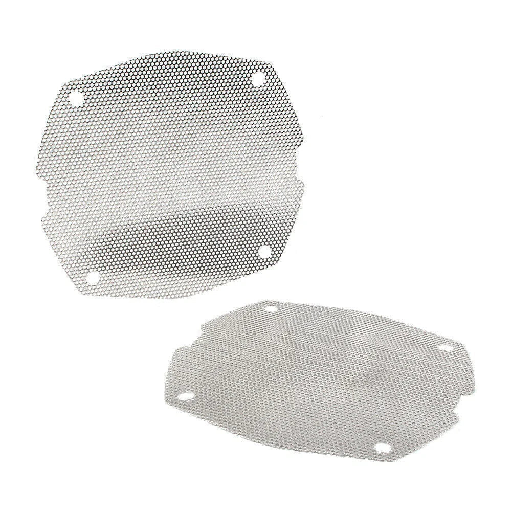 Chrome Front Fairing Mesh Speaker Grilles for Harley Dresser FLH/T Electra Glide