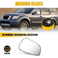 1X Heated Mirror Glass for Nissan Frontier PRO-4X (2009–2021) LH Side