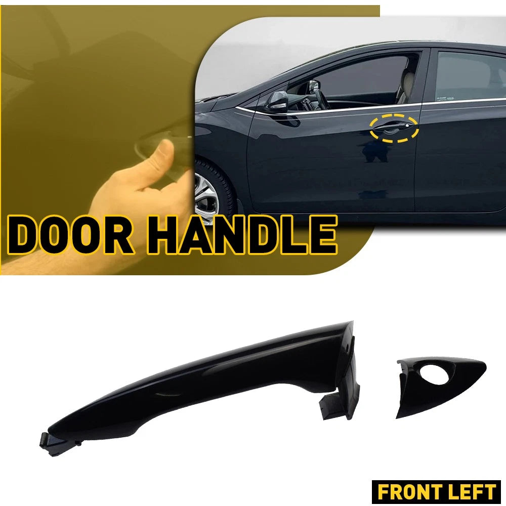 Exterior Door Handle for Hyundai Elantra (2011–2016) Front Left Black