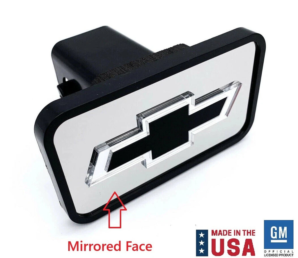 Tow Hitch Cover with Black Chevy Bowtie Emblem for 2 Inch Receiver (2016–2024)