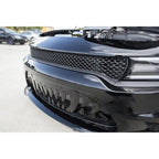 Black Powder Coated Front Sabretooth Grille Overlay for 2015-16 Charger Hellcat