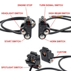 1" CNC Handlebar Switch Controls Housing for Harley Universal Motor Chrome