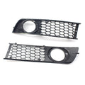 2X Front Bumper Fog Light Cover Honeycomb Grille for Audi A4 B6 (2001–2005)