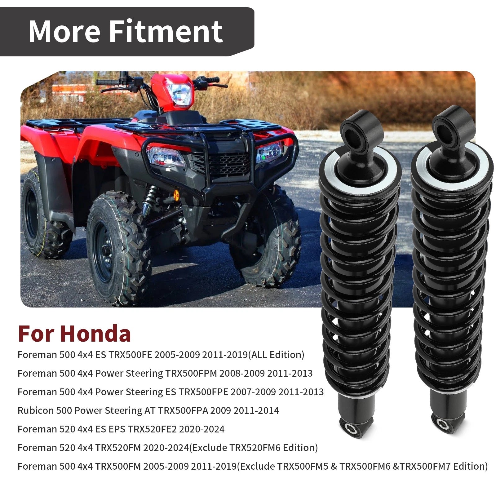 Front Shock Absorber for Honda Foreman Rubicon 500 TRX500FPA (2009–2014)
