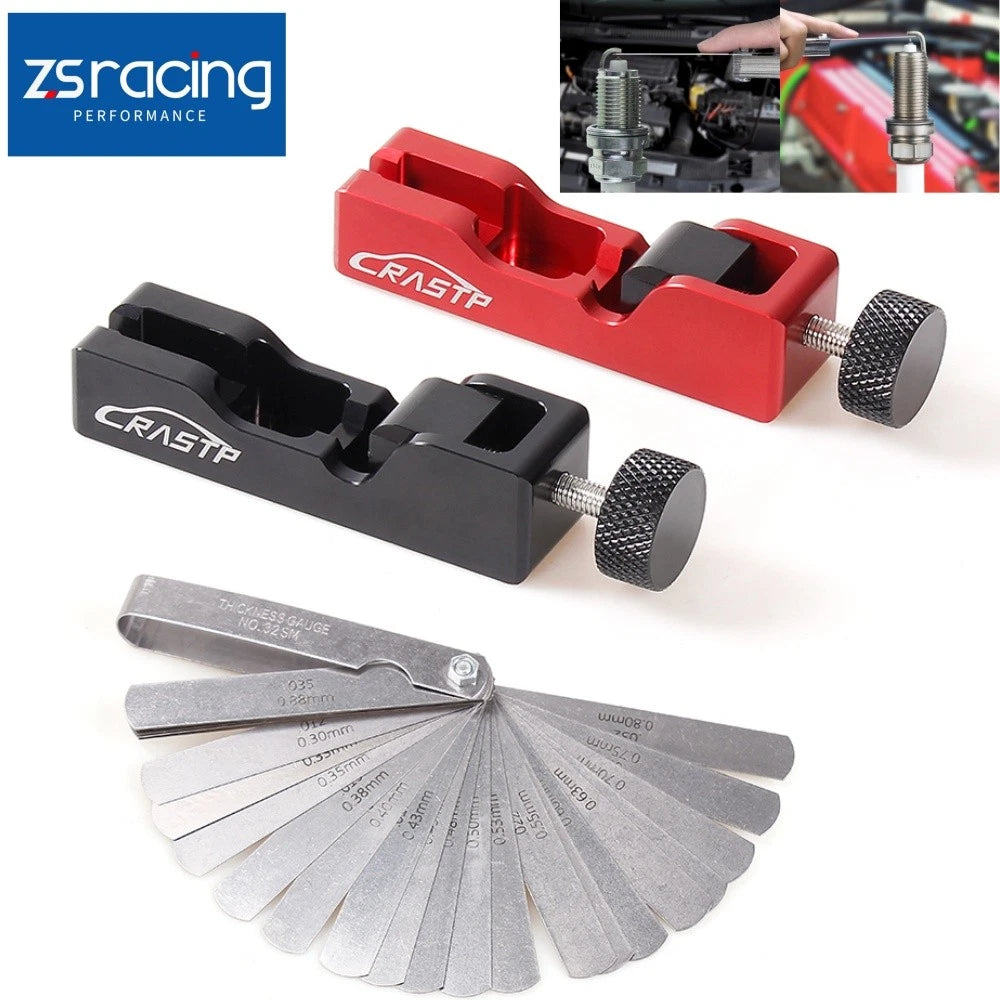 Spark Plug Gap Gapper Tool with 32 Blades for Universal Use (Metric SAE)