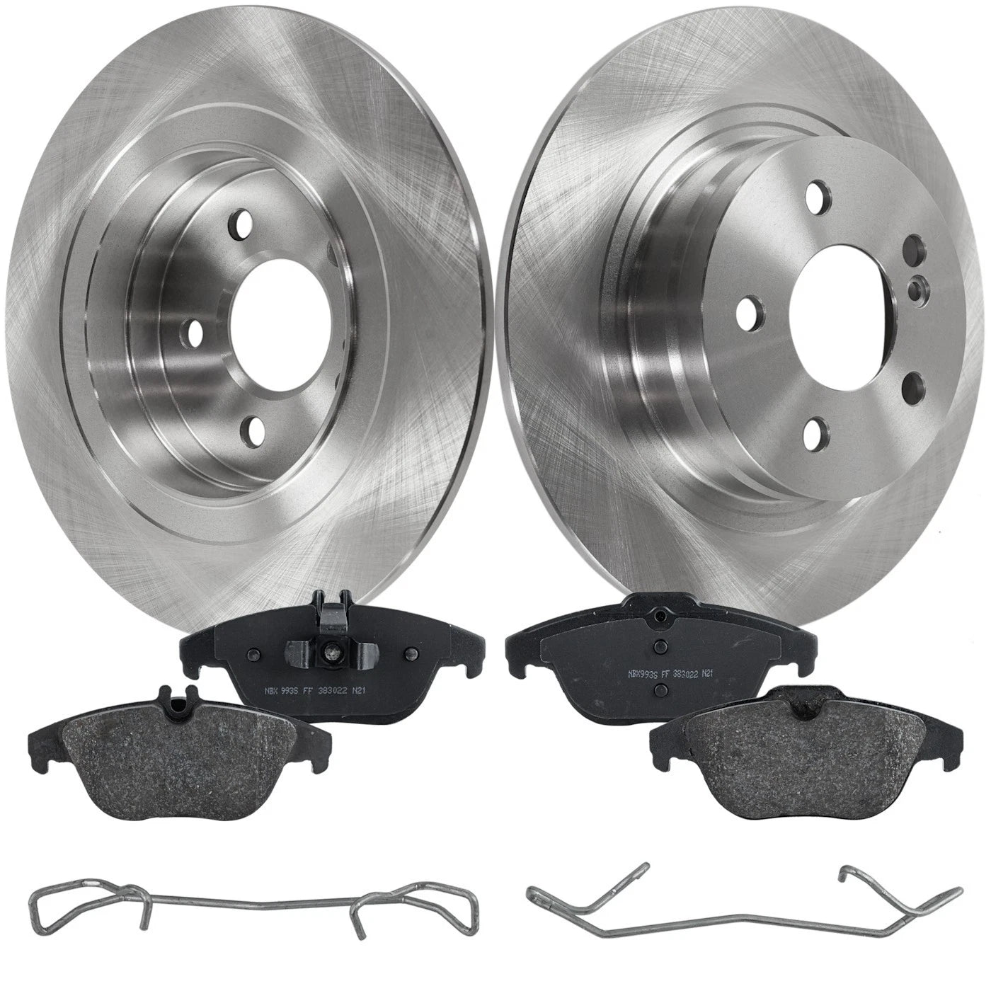 Disc Brake Rotor and Pad Kit for Mercedes Benz C300, E350 (2008–2014)