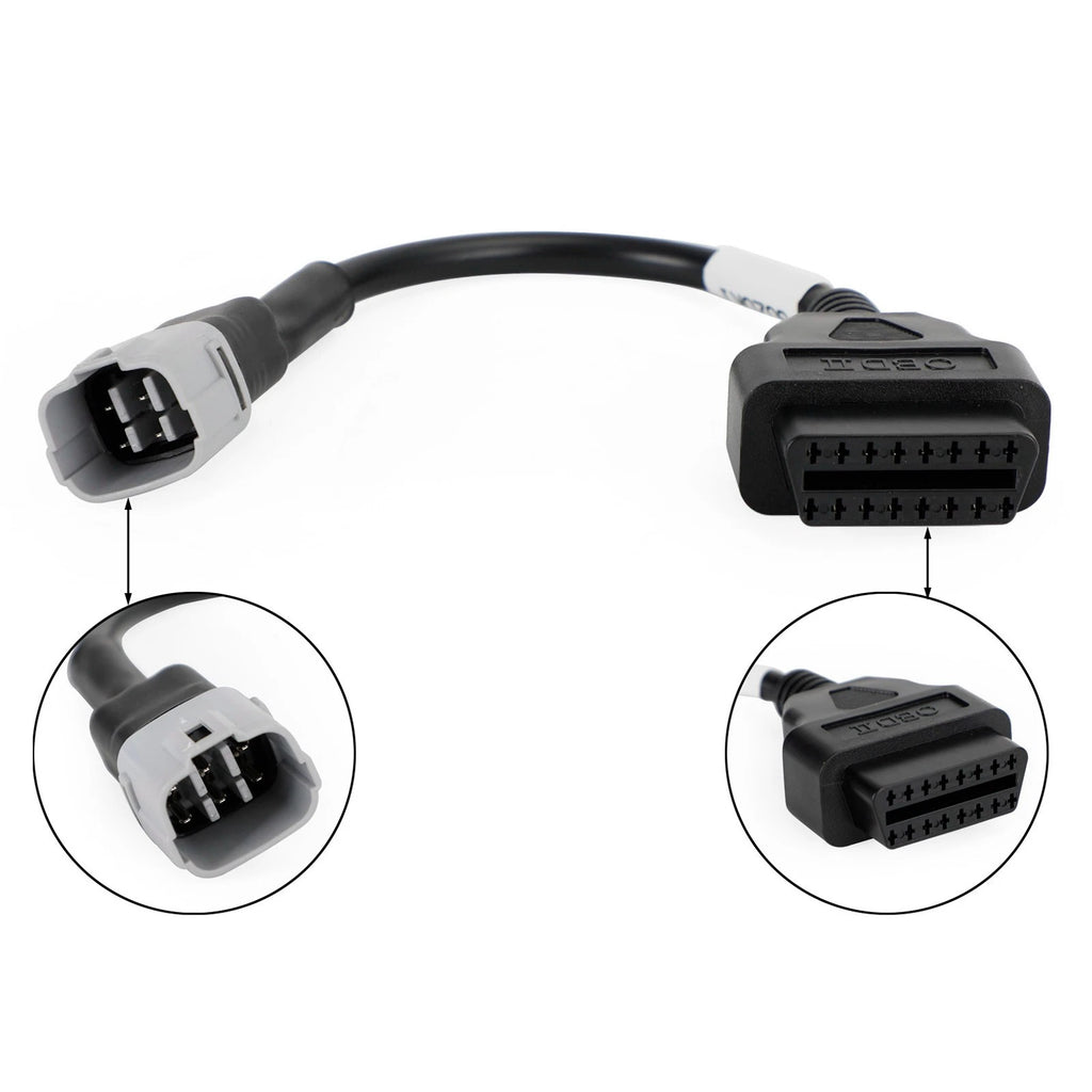 OBD2 6 Pin Diagnostic Plug Adapter for Suzuki Motorcycle Scooter ATV