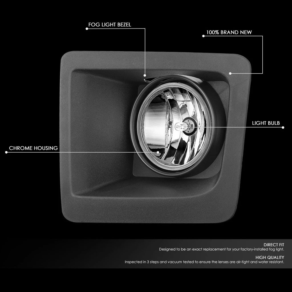 Fog Lights for GMC Sierra 1500 (2014–2015) OE Style Clear Lens + Bulbs