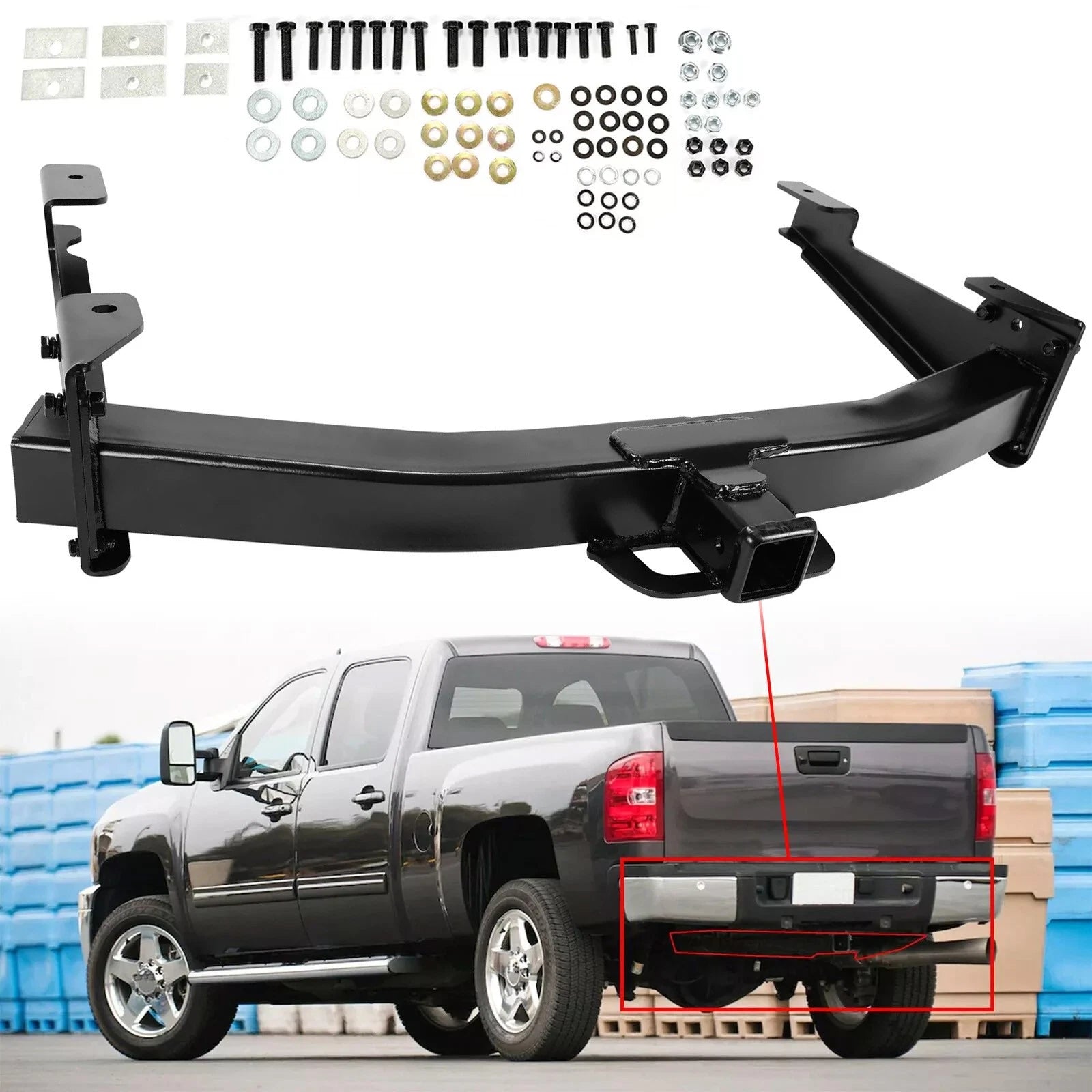 Class 5 Trailer Hitch 17000 lbs for Chevy Sierra/Silverado 2500HD/3500HD (2001–2010)