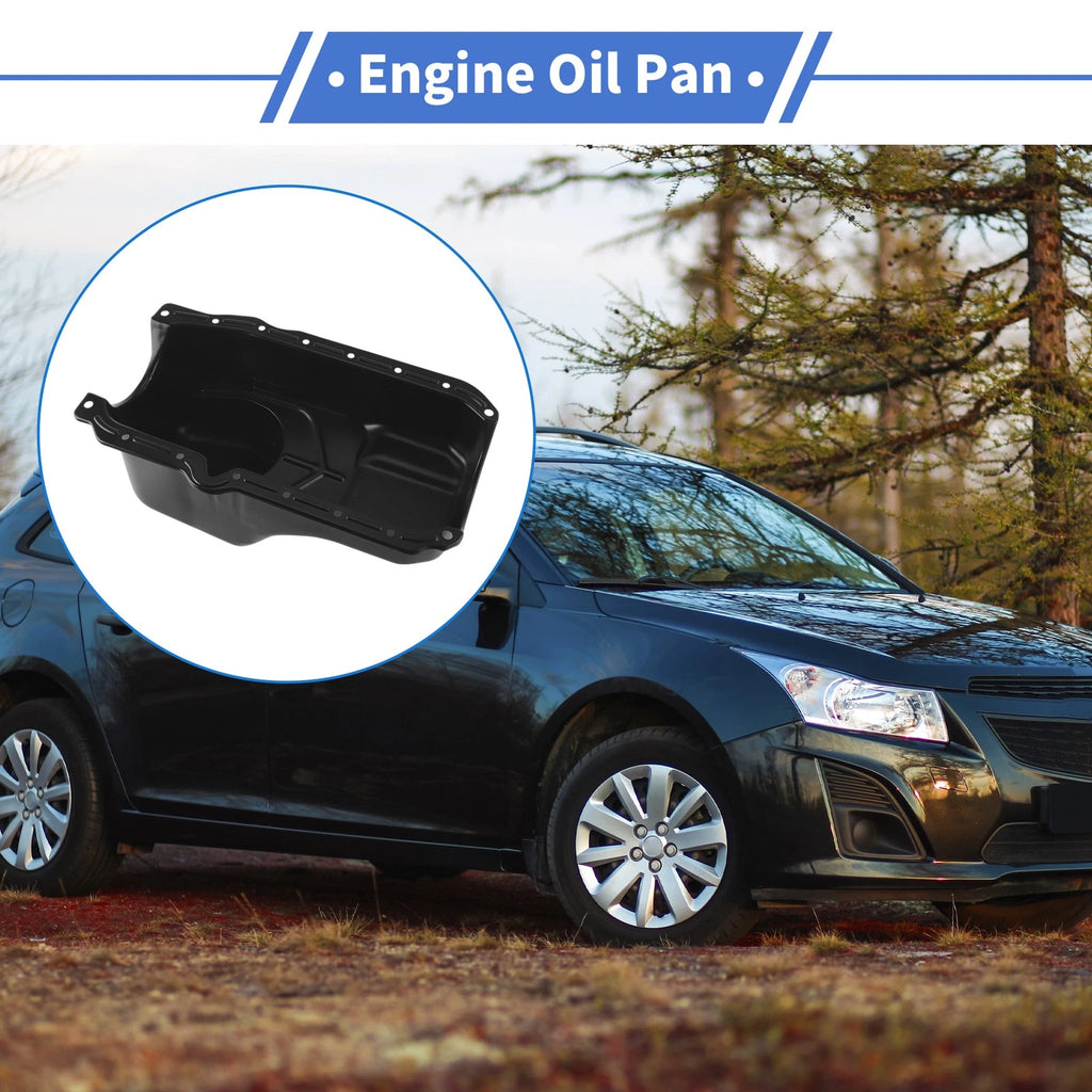 1 Pcs Engine Oil Pan for Chevrolet Astro (1986–1995) No.10054809 Iron Black