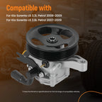 Power Steering Pump for Kia Sorento L6 3.3L 3.8L (2007–2009) 571003E200
