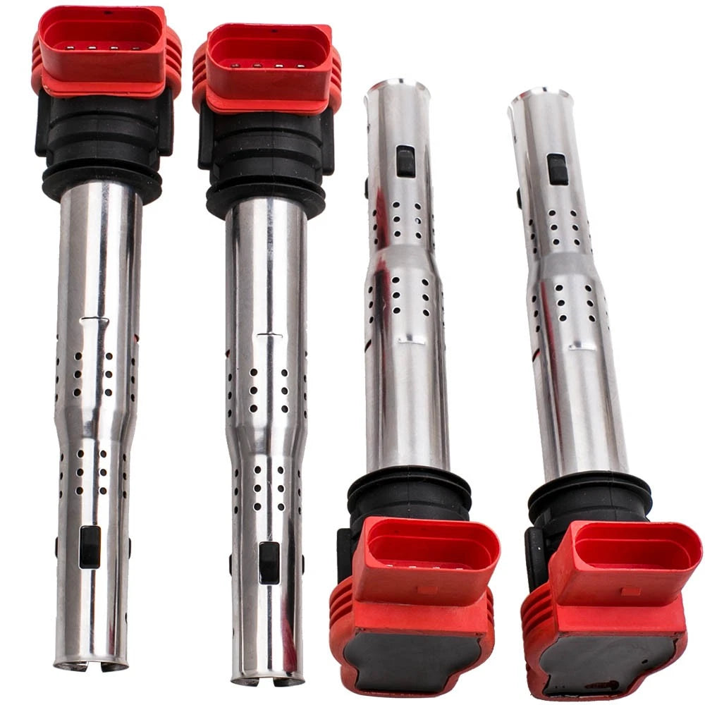 4X Ignition Coil Pack for Audi A6 (2005–2011) 2.4 2.8 V6 3.0 V6 3.2 V6 4.2 V8