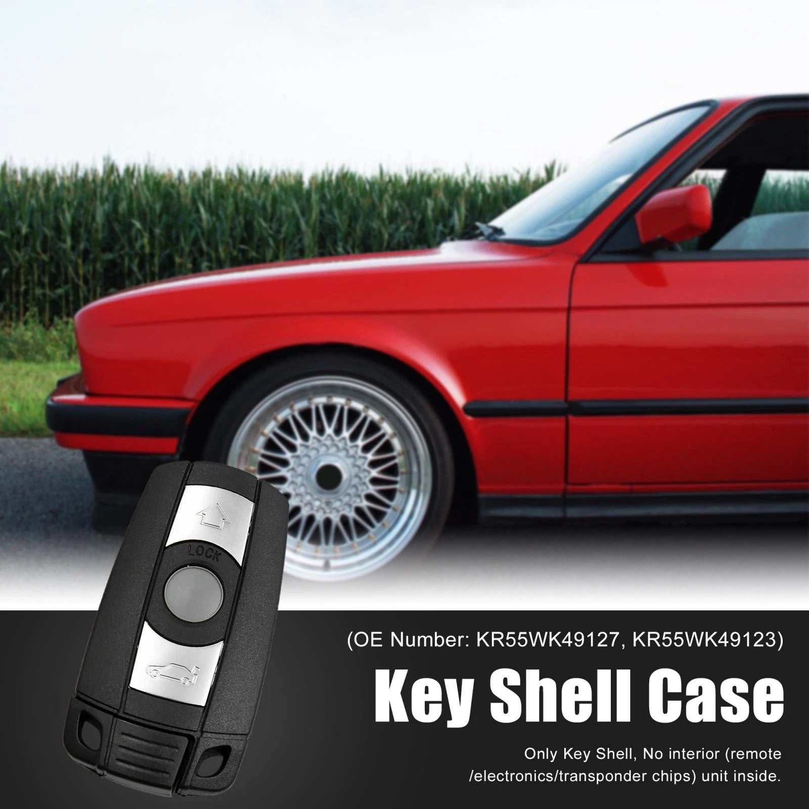 Car Key Fob Shell Case KR55WK49127 for BMW 1 3 5 6 7 Series (E90 E91)