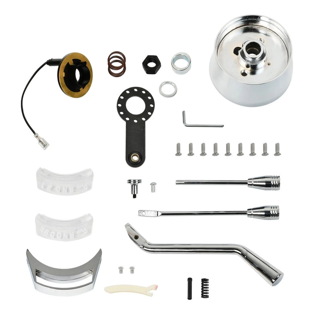32" Tilt Steering Column with Key & Wheel Adapter for Hot Rod (Chrome)
