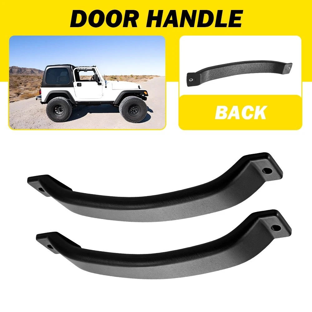 2X Interior Door Pull Handle Grab for Jeep Wrangler TJ (1997–2006) 5ES43DX9 Black