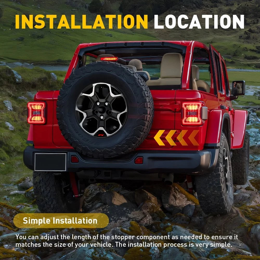 Set of 2 Tailgate Spare Tire Bumper Pad for Jeep Wrangler JL (2018–2023)