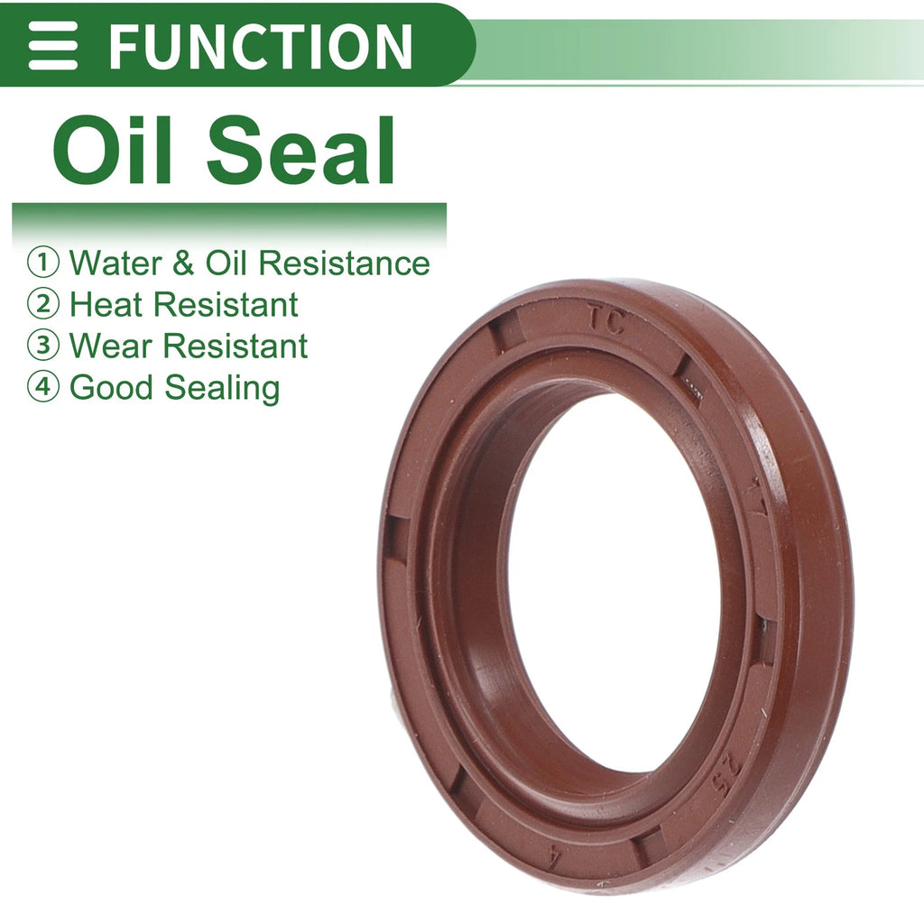 Set of 5 Oil Seal Rotary Shaft Seal FKM Rubber 17x25x4mm