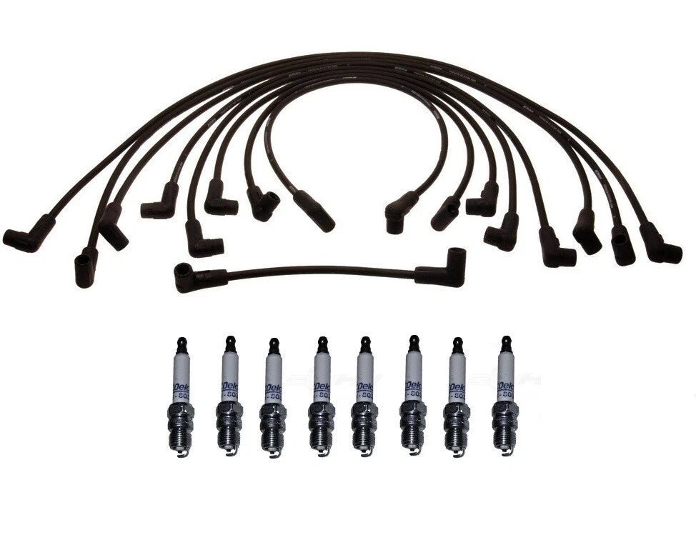 Ignition Wire Set & 8 ACDelco Platinum Spark Plugs for GMC 5.7 VIN K (1996–1999)