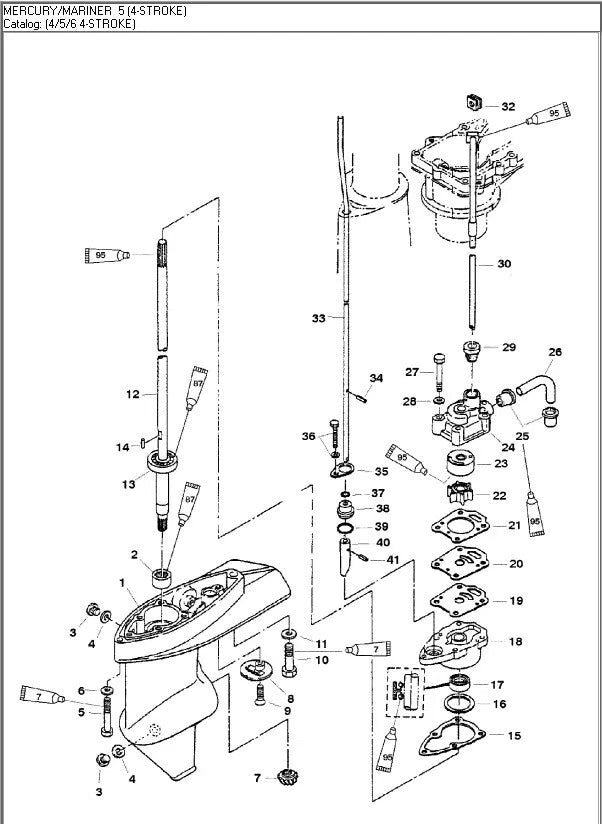 Water Pump Repair Service Kit for Mercury Mariner Outboard (8M0155395)