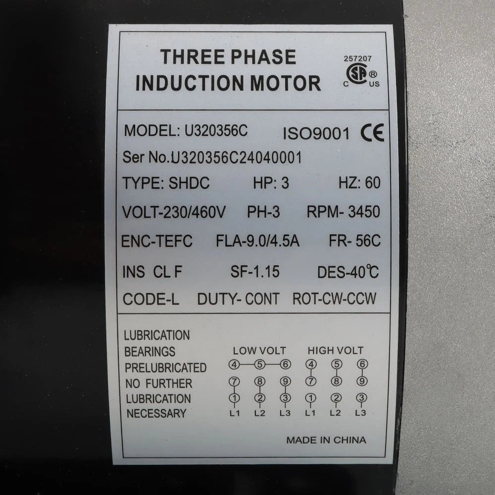 3HP General Purpose Three Phase Motor for Various Applications (230V/460V)