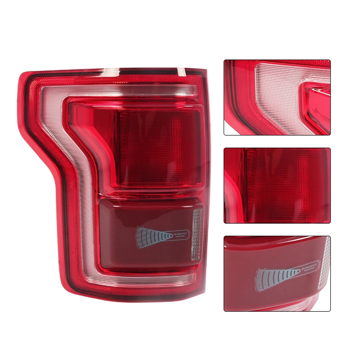 Full LED Tail Lights Assembly for Ford F150 (2015–2017) w/Blind Spot Pair